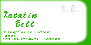 katalin bell business card